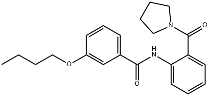 3-butoxy-N-[2-(1-pyrrolidinylcarbonyl)phenyl]benzamide|