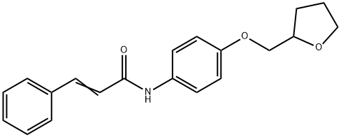 3-phenyl-N-[4-(tetrahydro-2-furanylmethoxy)phenyl]acrylamide Struktur