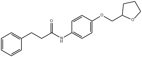 3-phenyl-N-[4-(tetrahydro-2-furanylmethoxy)phenyl]propanamide Structure