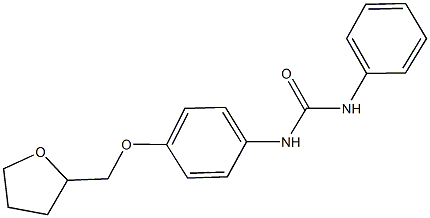 N-phenyl-N'-[4-(tetrahydro-2-furanylmethoxy)phenyl]urea 化学構造式