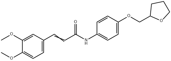 3-(3,4-dimethoxyphenyl)-N-[4-(tetrahydro-2-furanylmethoxy)phenyl]acrylamide|