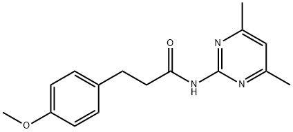 N-(4,6-dimethyl-2-pyrimidinyl)-3-(4-methoxyphenyl)propanamide 结构式