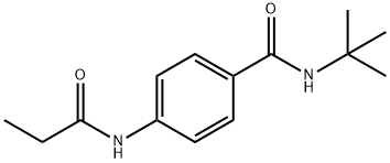 N-(tert-butyl)-4-(propionylamino)benzamide 化学構造式