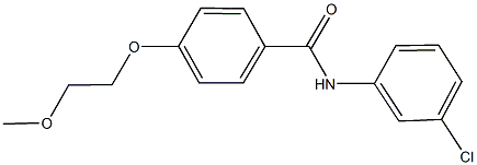 N-(3-chlorophenyl)-4-(2-methoxyethoxy)benzamide 化学構造式