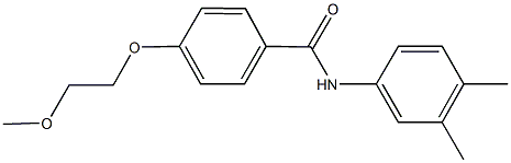 N-(3,4-dimethylphenyl)-4-(2-methoxyethoxy)benzamide Structure