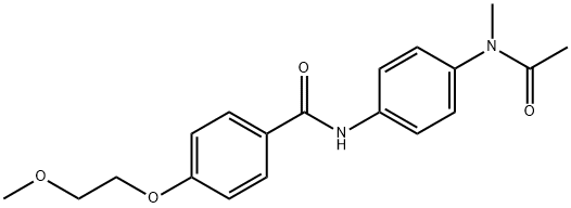 N-{4-[acetyl(methyl)amino]phenyl}-4-(2-methoxyethoxy)benzamide Struktur