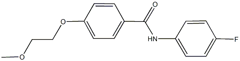 N-(4-fluorophenyl)-4-(2-methoxyethoxy)benzamide 化学構造式