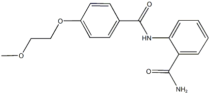 2-{[4-(2-methoxyethoxy)benzoyl]amino}benzamide 化学構造式