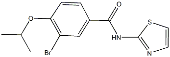 3-bromo-4-isopropoxy-N-(1,3-thiazol-2-yl)benzamide Struktur