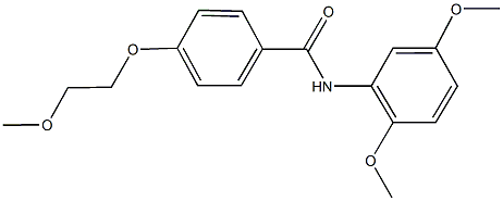 N-(2,5-dimethoxyphenyl)-4-(2-methoxyethoxy)benzamide 结构式