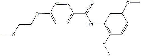 N-(2,5-dimethoxyphenyl)-4-(2-methoxyethoxy)benzamide,882085-11-2,结构式