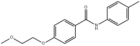 4-(2-methoxyethoxy)-N-(4-methylphenyl)benzamide 化学構造式