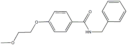 N-benzyl-4-(2-methoxyethoxy)benzamide Struktur
