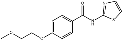 4-(2-methoxyethoxy)-N-(1,3-thiazol-2-yl)benzamide 化学構造式