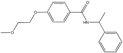 4-(2-methoxyethoxy)-N-(1-phenylethyl)benzamide Struktur