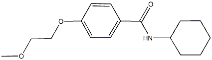 N-cyclohexyl-4-(2-methoxyethoxy)benzamide Struktur