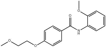 4-(2-methoxyethoxy)-N-(2-methoxyphenyl)benzamide,882088-11-1,结构式