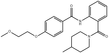 4-(2-methoxyethoxy)-N-{2-[(4-methyl-1-piperidinyl)carbonyl]phenyl}benzamide Structure