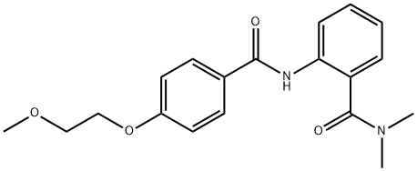 2-{[4-(2-methoxyethoxy)benzoyl]amino}-N,N-dimethylbenzamide Structure