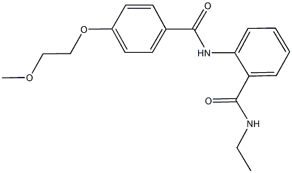 N-ethyl-2-{[4-(2-methoxyethoxy)benzoyl]amino}benzamide Structure