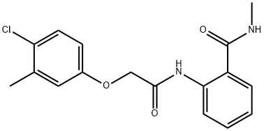 2-{[(4-chloro-3-methylphenoxy)acetyl]amino}-N-methylbenzamide 结构式
