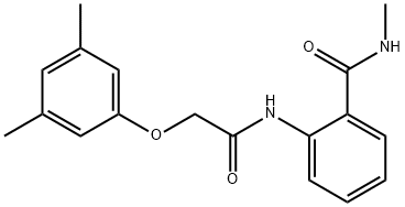 2-{[(3,5-dimethylphenoxy)acetyl]amino}-N-methylbenzamide,882091-65-8,结构式