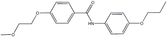 4-(2-methoxyethoxy)-N-(4-propoxyphenyl)benzamide 化学構造式