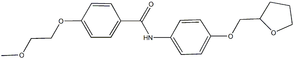 4-(2-methoxyethoxy)-N-[4-(tetrahydro-2-furanylmethoxy)phenyl]benzamide Structure