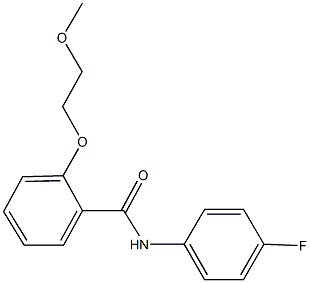 N-(4-fluorophenyl)-2-(2-methoxyethoxy)benzamide Struktur