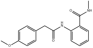 2-{[(4-methoxyphenyl)acetyl]amino}-N-methylbenzamide 结构式