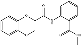 2-{[(2-methoxyphenoxy)acetyl]amino}-N-methylbenzamide,882094-49-7,结构式