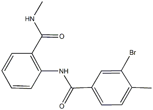 3-bromo-4-methyl-N-{2-[(methylamino)carbonyl]phenyl}benzamide Struktur