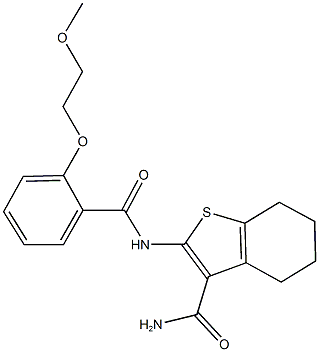 2-{[2-(2-methoxyethoxy)benzoyl]amino}-4,5,6,7-tetrahydro-1-benzothiophene-3-carboxamide Structure