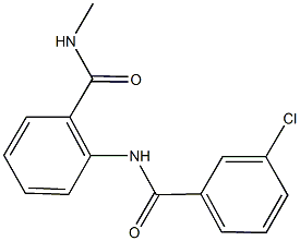 2-[(3-chlorobenzoyl)amino]-N-methylbenzamide 化学構造式