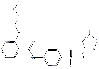 2-(2-methoxyethoxy)-N-(4-{[(5-methyl-3-isoxazolyl)amino]sulfonyl}phenyl)benzamide Structure