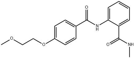2-{[4-(2-methoxyethoxy)benzoyl]amino}-N-methylbenzamide 结构式