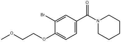 1-[3-bromo-4-(2-methoxyethoxy)benzoyl]piperidine,882103-29-9,结构式