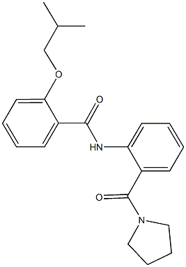 2-isobutoxy-N-[2-(1-pyrrolidinylcarbonyl)phenyl]benzamide 化学構造式