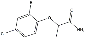 2-(2-bromo-4-chlorophenoxy)propanamide Structure