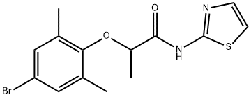 2-(4-bromo-2,6-dimethylphenoxy)-N-(1,3-thiazol-2-yl)propanamide Structure