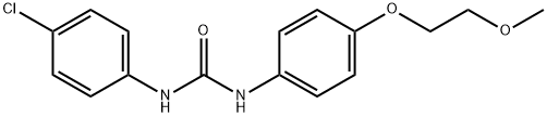 N-(4-chlorophenyl)-N'-[4-(2-methoxyethoxy)phenyl]urea 化学構造式