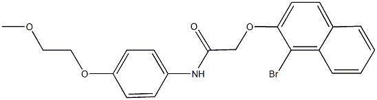 2-[(1-bromo-2-naphthyl)oxy]-N-[4-(2-methoxyethoxy)phenyl]acetamide,882596-80-7,结构式