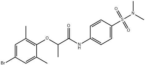 2-(4-bromo-2,6-dimethylphenoxy)-N-{4-[(dimethylamino)sulfonyl]phenyl}propanamide Structure