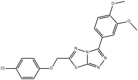 6-[(4-chlorophenoxy)methyl]-3-(3,4-dimethoxyphenyl)[1,2,4]triazolo[3,4-b][1,3,4]thiadiazole Structure