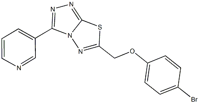 6-[(4-bromophenoxy)methyl]-3-(3-pyridinyl)[1,2,4]triazolo[3,4-b][1,3,4]thiadiazole Struktur