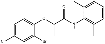 2-(2-bromo-4-chlorophenoxy)-N-(2,6-dimethylphenyl)propanamide Structure