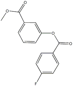 methyl 3-[(4-fluorobenzoyl)oxy]benzoate Structure