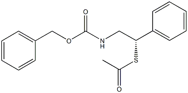 S-(2-{[(benzyloxy)carbonyl]amino}-1-phenylethyl) ethanethioate Structure