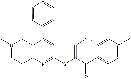 (3-amino-6-methyl-4-phenyl-5,6,7,8-tetrahydrothieno[2,3-b][1,6]naphthyridin-2-yl)(4-methylphenyl)methanone|