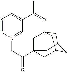 3-acetyl-1-[2-(1-adamantyl)-2-oxoethyl]pyridinium Structure